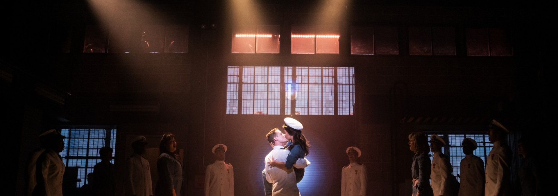 Wes Williams Mary Nikols and the Company in AN OFFICER AND A GENTLEMAN v2. Photo by Matthew Murphy for MurphyMade