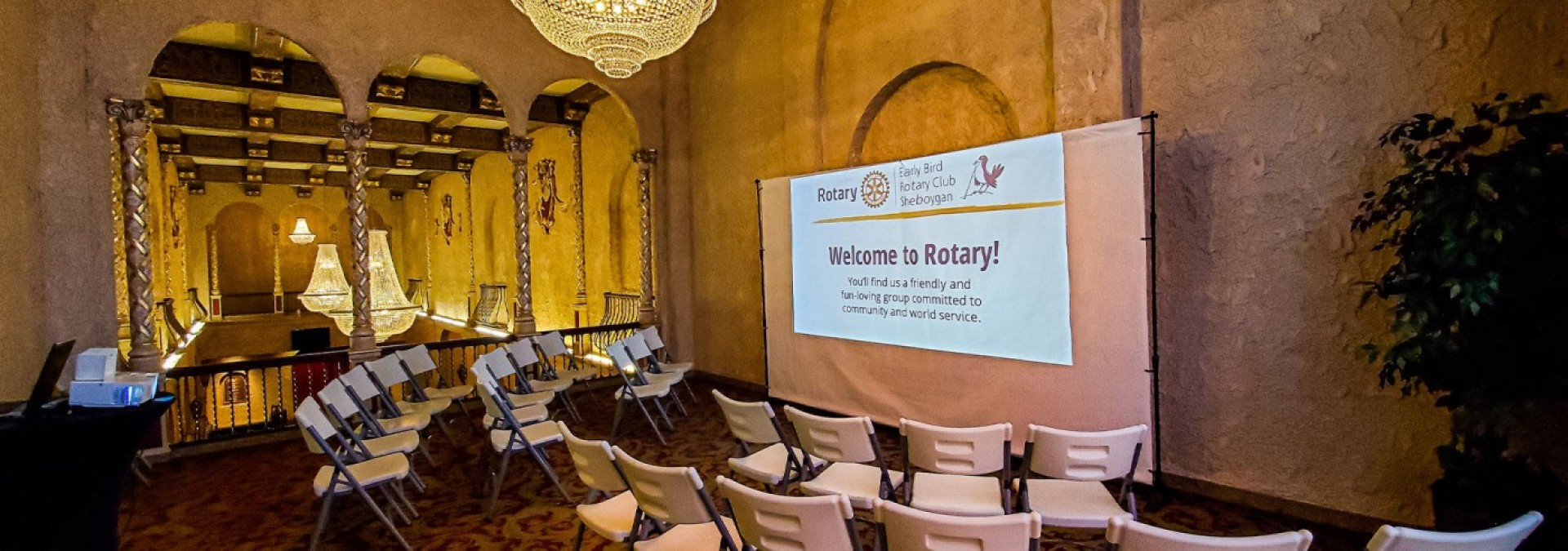 historic lobby balcony and board room